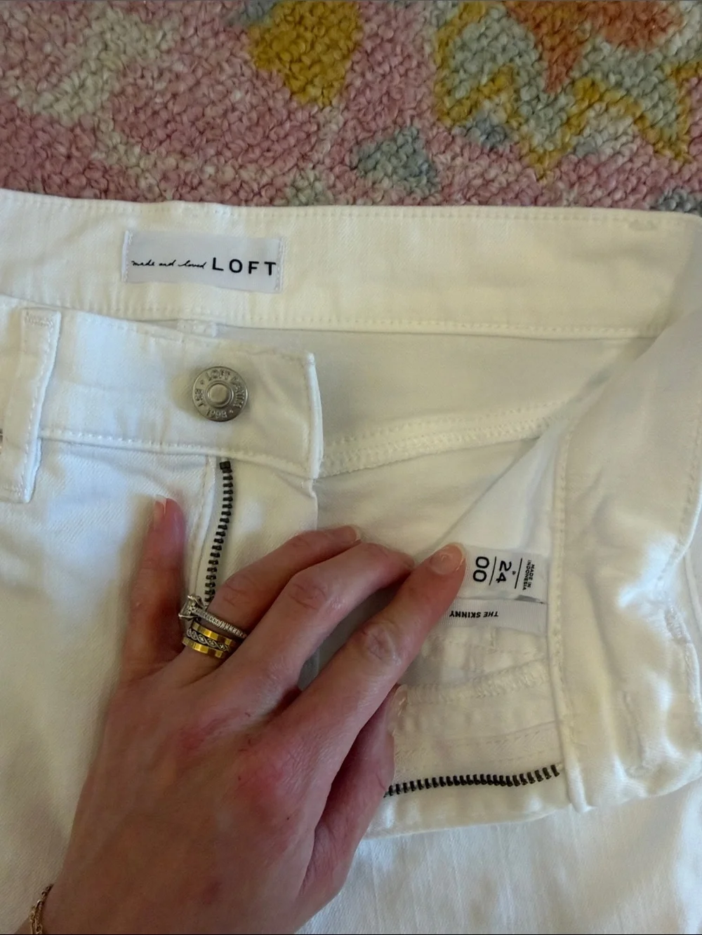 LOFT Petite White Skinny Jeans for Women